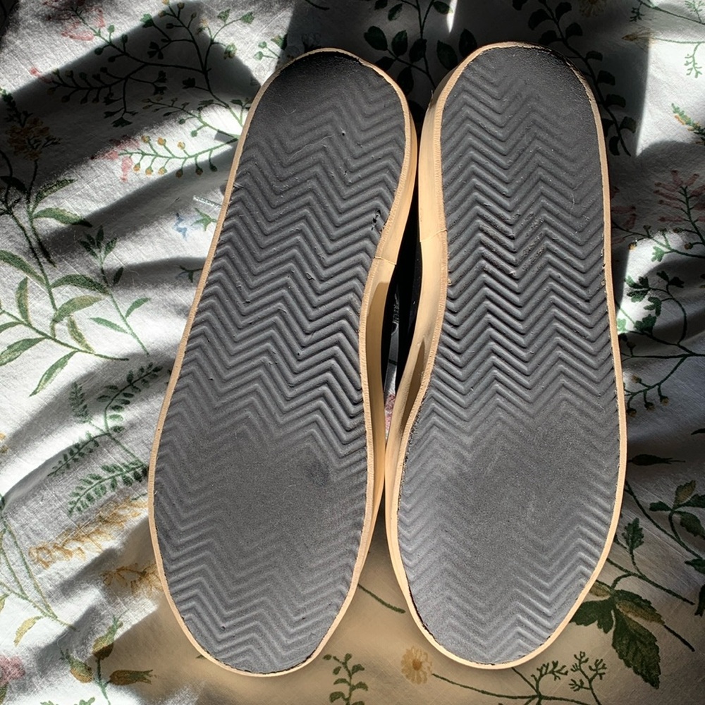 GOLDEN GOOSE HI STAR BLACK LEATHER  TRAINERS GOLD DETAIL THICK SOLE EUC SIZE 37 - Picture 6 of 16